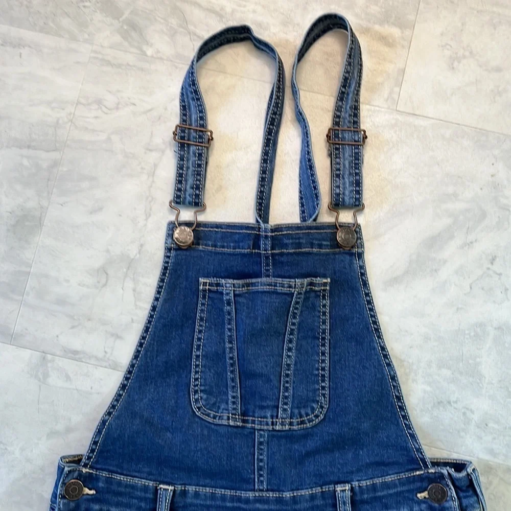 Justice Ombre Blue/White Shortalls Girl’s Sz 16 NWOT Fit Jr. Size 5